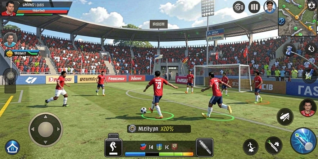 Screenshot ini menampilkan karakter utama dalam aksi.