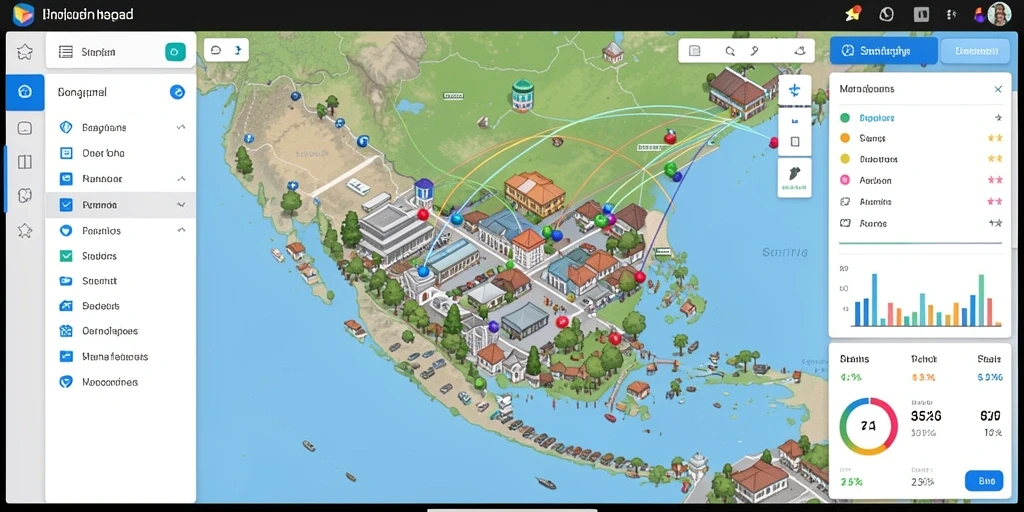 Screenshot menampilkan tampilan antarmuka utama MPONUSA yang menarik.