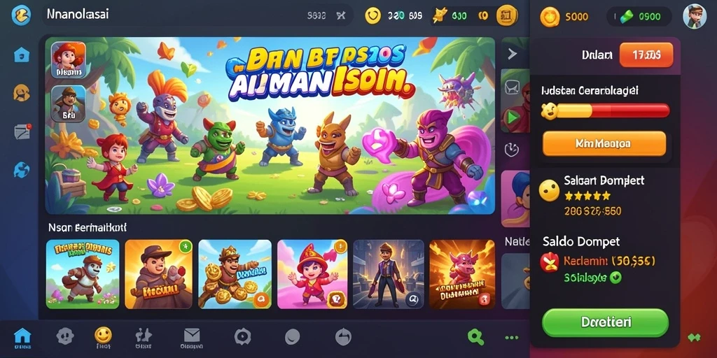 Tampilan antarmuka game yang menarik.