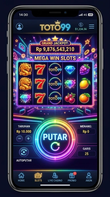 Cuplikan layar menu unduhan toto99 untuk perangkat Android